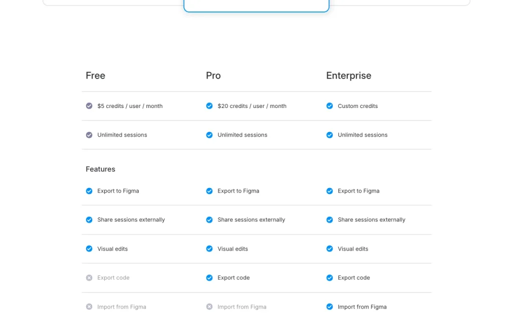Alloy pricing page with plans and prices — screenshot of the coding AI tool, Oct 2, 2026