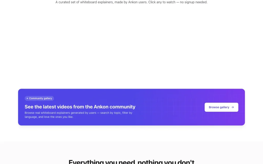 Ankon AI page d'accueil — capture d'écran de l'outil d'IA vidéo, Oct 1, 2026