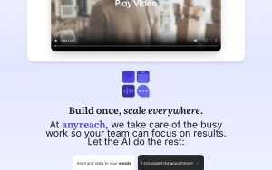 Anyreach homepage — screenshot of the productivity & writing AI tool, 2026-10-02