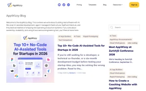 AppWizzy blog — screenshot of the coding AI tool, 2026-10-02