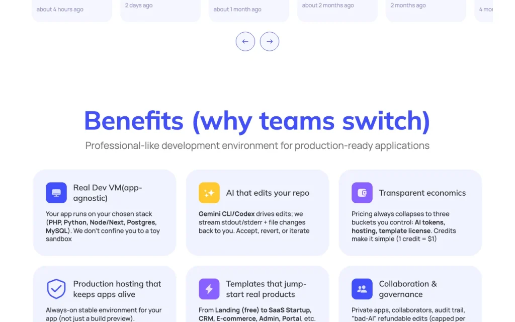AppWizzy homepage — screenshot of the coding AI tool, Oct 2, 2026