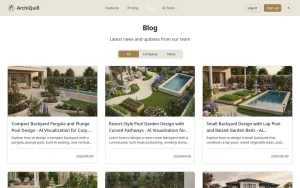 ArchiQuill blog — screenshot of the image generation AI tool, 2026-10-02