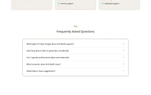 ArchiQuill pricing page with plans and prices — screenshot of the image generation AI tool, 2026-10-02