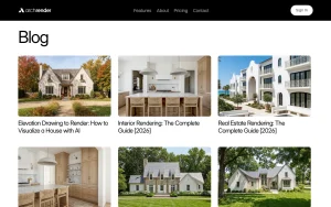 ArchRender blog — screenshot of the image generation AI tool, 2026-10-02