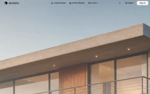 ArchVizr homepage — screenshot of the image generation AI tool, 2026-10-01