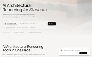 ArchVizr homepage — screenshot of the image generation AI tool, 2026-10-01