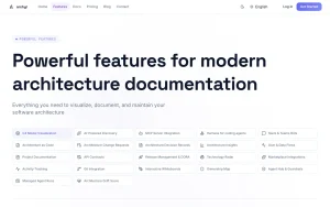 Archyl features page — screenshot of the coding AI tool, 2026-10-02