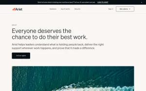 Arist about page — screenshot of the research & search AI tool, 2026-10-02