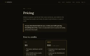 askbowtie pricing page with plans and prices — screenshot of the research & search AI tool, 2026-10-01