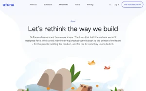 Atono about page — screenshot of the productivity & writing AI tool, 2026-10-02