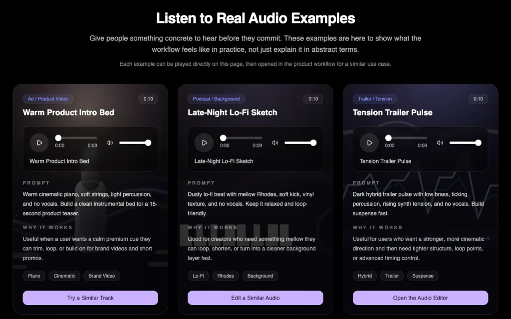 Audjust AI homepage — screenshot of the audio & voice AI tool, Oct 1, 2026