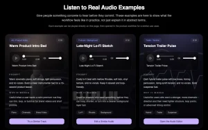 Audjust AI homepage — screenshot of the audio & voice AI tool, 2026-10-01
