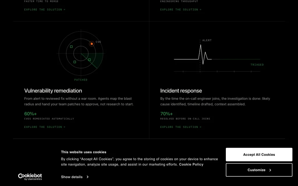Augment Code homepage — screenshot of the coding AI tool, Oct 1, 2026