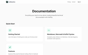 AutEng documentation — screenshot of the productivity & writing AI tool, 2026-10-02