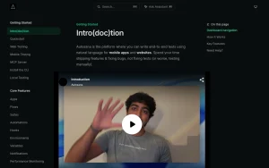 Autosana documentation — screenshot of the coding AI tool, 2026-10-01