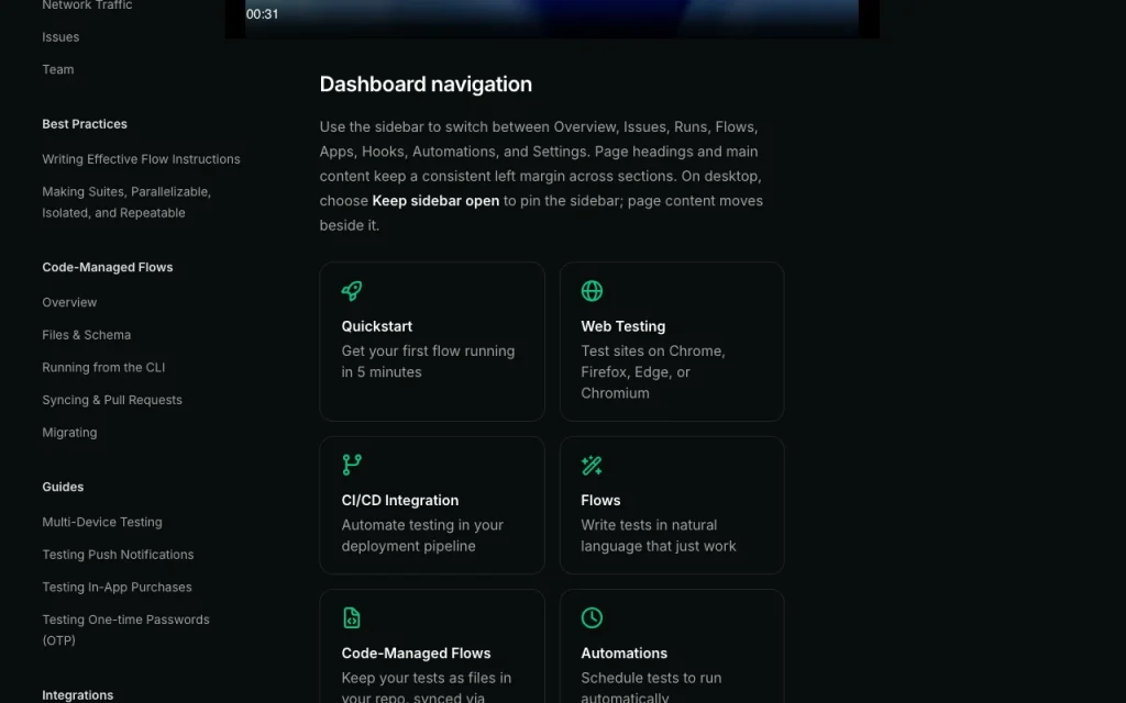 Autosana Dokumentation – Screenshot des KI-Tools coding, Oct 1, 2026