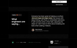 Autosana homepage — screenshot of the coding AI tool, 2026-10-01