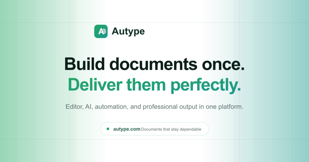 Capture d'écran de la page d'accueil de Autype, outil d'IA productivité et rédaction