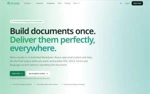 Autype homepage page homepage screenshot, productivity & writing AI tool