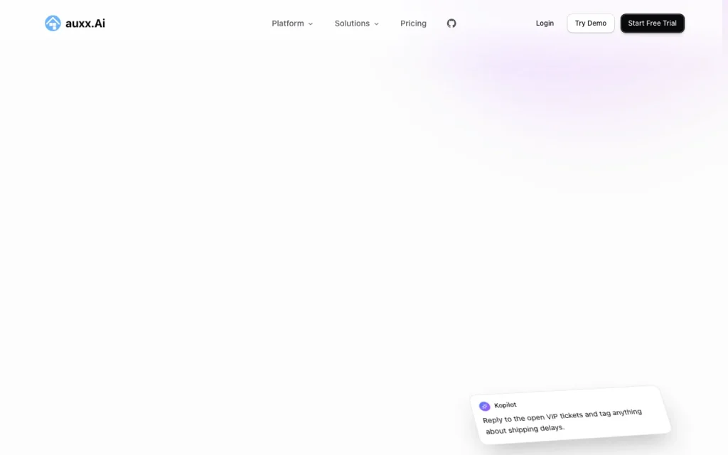 auxx.Ai homepage — screenshot of the productivity & writing AI tool, Oct 1, 2026