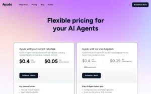 Ayudo pricing page with plans and prices — screenshot of the productivity & writing AI tool, 2026-10-02