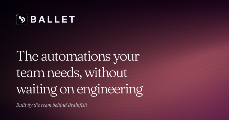 Ballet homepage screenshot, productivity & writing AI tool