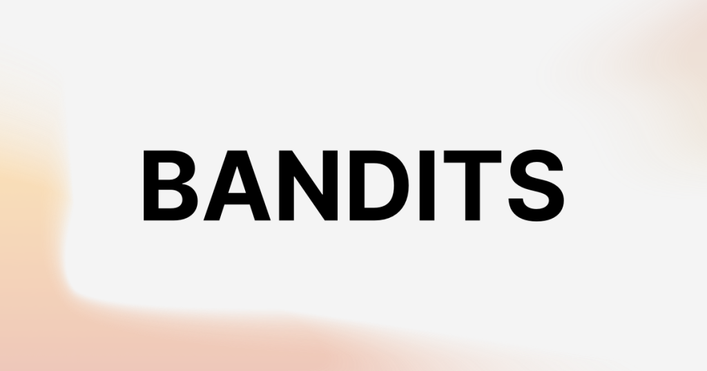 Bandits homepage screenshot, productivity & writing AI tool