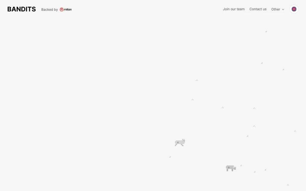 Bandits homepage — screenshot of the productivity & writing AI tool, Oct 2, 2026
