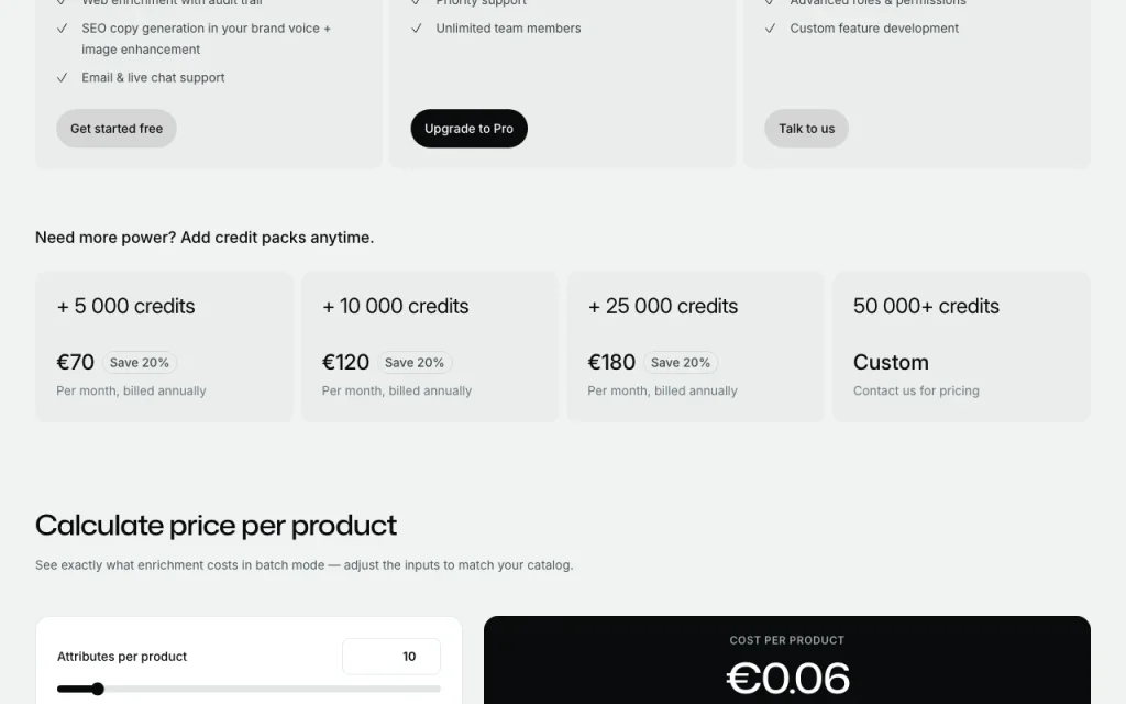Bandits página de precios con planes y precios — captura de pantalla de la herramienta de IA productividad y escritura, Oct 13, 2026