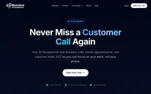 Beeslee homepage — screenshot of the audio & voice AI tool, 2026-10-02