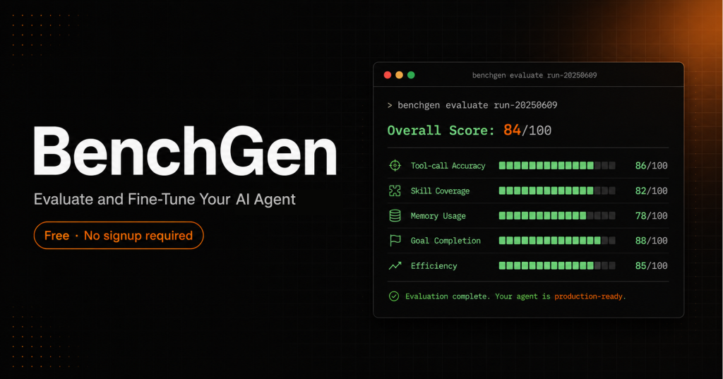 Captura de la página de inicio de BenchGen, herramienta de IA programación