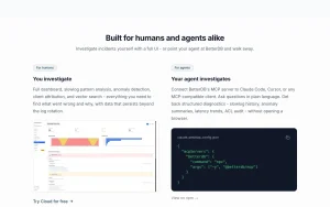 BetterDB homepage — screenshot of the coding AI tool, 2026-10-01