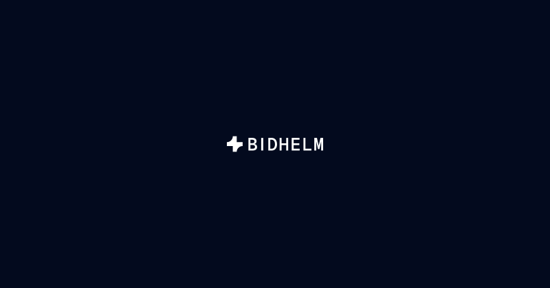 Capture d'écran de la page d'accueil de BidHelm, outil d'IA productivité et rédaction