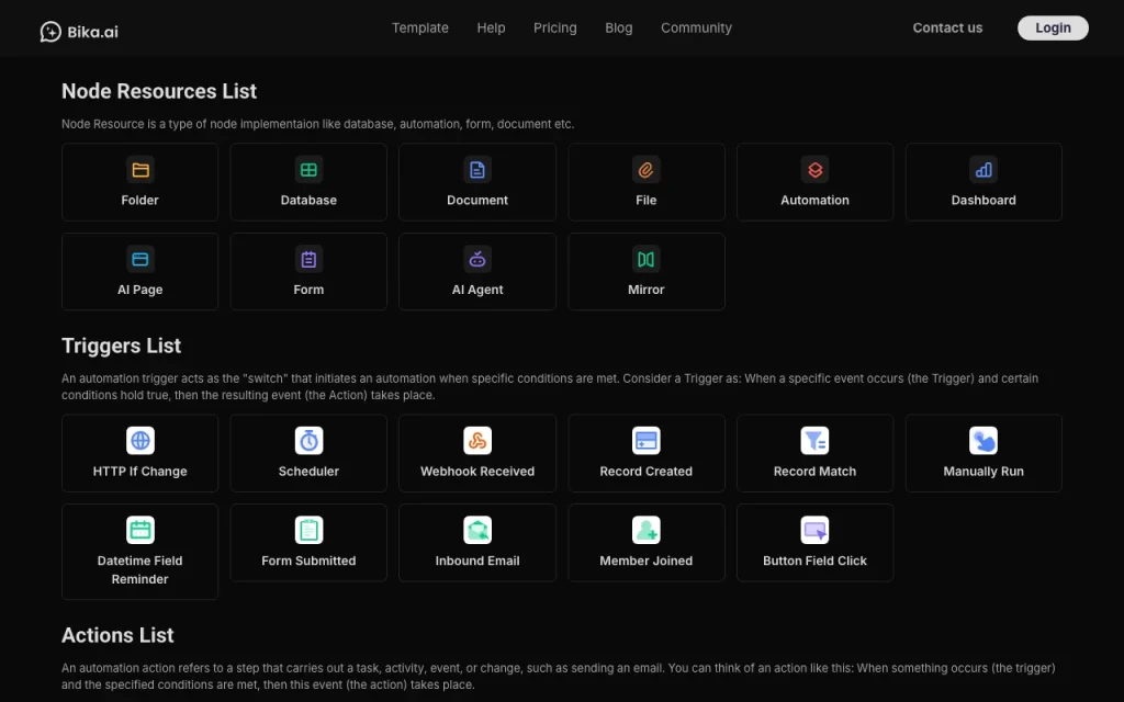 Bika.ai Funktionsseite – Screenshot des KI-Tools produktivität & schreiben, Oct 2, 2026