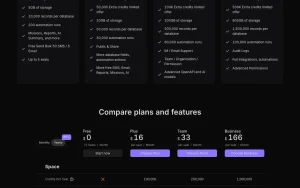 Bika.ai pricing page with plans and prices — screenshot of the productivity & writing AI tool, 2026-10-02