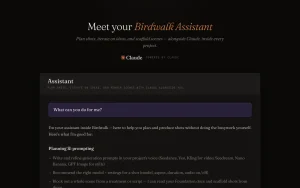 Birdwalk homepage — screenshot of the video AI tool, 2026-10-02