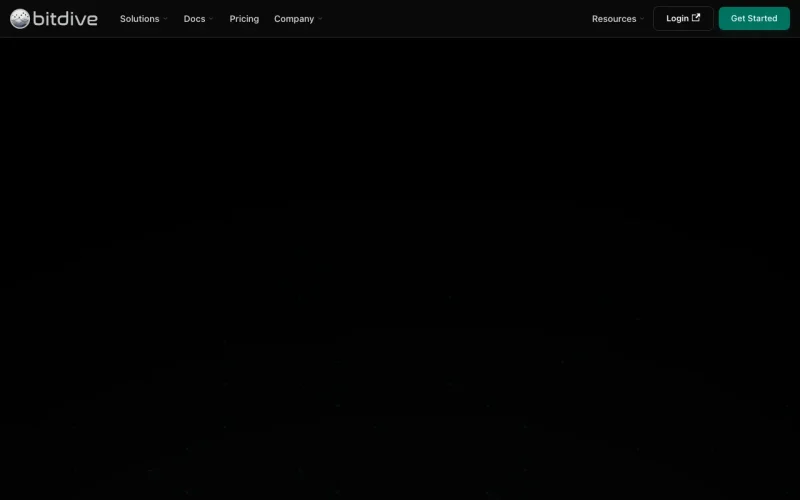BitDive homepage screenshot, coding AI tool