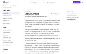 Bloom documentation — screenshot of the image generation AI tool, 2026-10-02