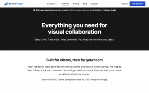 Boast Image features page — screenshot of the productivity & writing AI tool, 2026-10-02