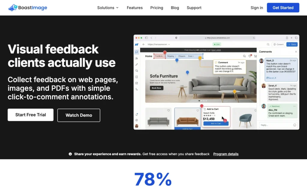 Boast Image Startseite – Screenshot des KI-Tools produktivität & schreiben, Oct 2, 2026