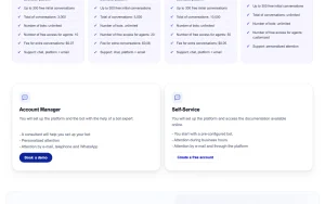 Botmaker pricing page with plans and prices — screenshot of the chat assistants AI tool, 2026-10-01
