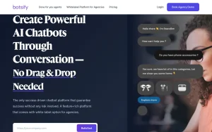 Botsify features page — screenshot of the chat assistants AI tool, 2026-10-02