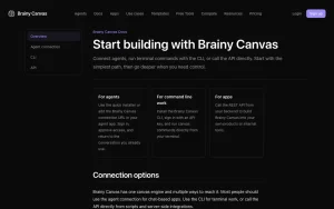Brainy Canvas documentation — screenshot of the video AI tool, 2026-10-01