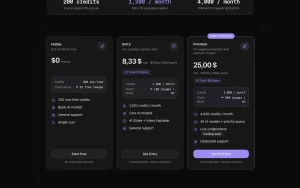 Brainy Canvas pricing page with plans and prices — screenshot of the video AI tool, 2026-10-01
