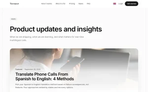 Bridgecall blog — screenshot of the audio & voice AI tool, 2026-10-02