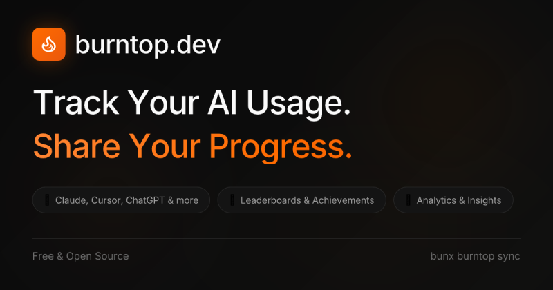 burntop.dev homepage screenshot, coding AI tool