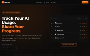 burntop.dev homepage — screenshot of the coding AI tool, 2026-10-02