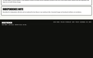 BuseyBench about page — screenshot of the coding AI tool, 2026-10-02