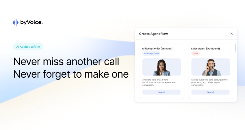 byVoice homepage screenshot, audio & voice AI tool