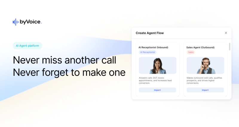 byVoice homepage screenshot, audio & voice AI tool